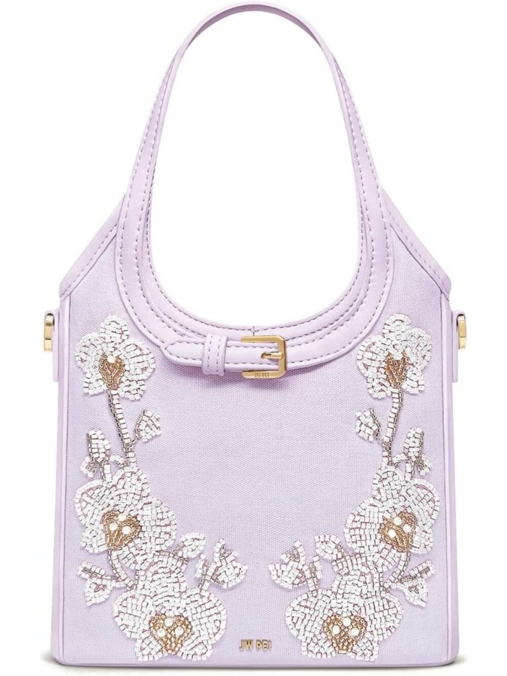 Chic Mini Belted Top Handle Bag with Embellishments - Stylish Women's Handbag